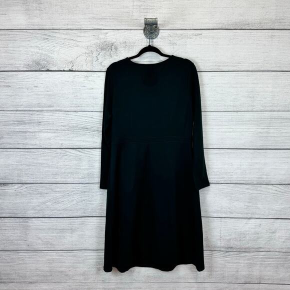 Isabella Oliver Maternity Dark Green Long Sleeve Knee Length Dress Size 10 - Picture 9 of 9